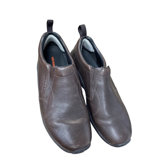 Merrell Mens brown leather slip on comfort casual loafers Sz 13 SKU 9650 - Picture 15 of 15